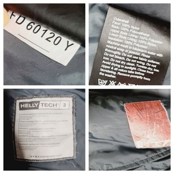 Helly Hanson Tan Blue Ski Parka Winter Jacket Tech Sport Large - Picture 5 of 13